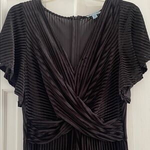 Elegant Black Pleated Dress